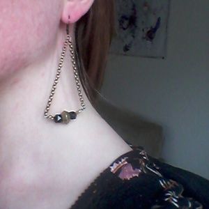 Boho Chandelier Onyx Earrings